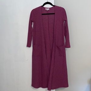 LuLaRoe - Purple Ribbed Duster Cardigan